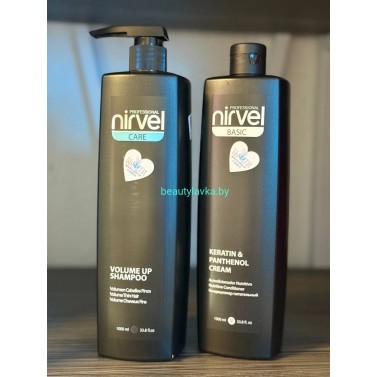 Набор Nirvel Professional Кондиционер с Кератином и Пантенолом + шампунь Volume Up по 1000 мл