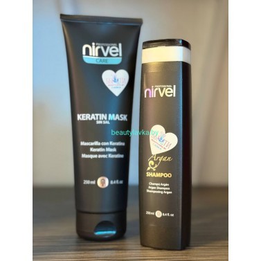 Набор Nirvel Professional Маска Keratin 250 мл + шампунь Argan 250 мл