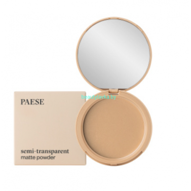 PAESE Matte Powder semitransparent Прозрачная Матирующая пудра, 9г.  (теплый бежевый) - 1А