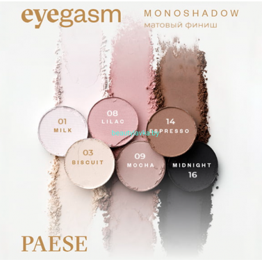 PAESE  EYEGASM MONOSHADOW Тени для век, 1,5г, тон 13 ( с металлическим финишем)