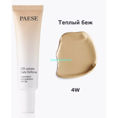 PAESE Тональный крем DD cream  SPF 30  тон 4W теплый беж, 30 мл.