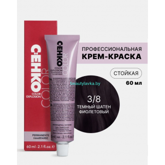 Крем-краска С:eнко Сolor Explosion 3.8 темный шатен фиолетовый 60 мл