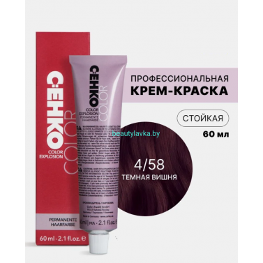 Крем-краска С:eнко Сolor Explosion 4.58 темная вишня 60 мл