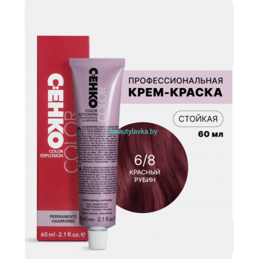 Крем-краска С:eнко Сolor Explosion 6.8 красный рубин 60 мл