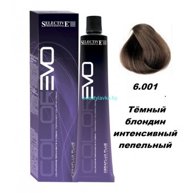 Краска Selective Professional Colorevo 6.001 тёмный блондин интенсивный пепельный 100 мл Краска Selective Professional Colorevo 6.001 тёмный блондин интенсивный пепельный 100 мл