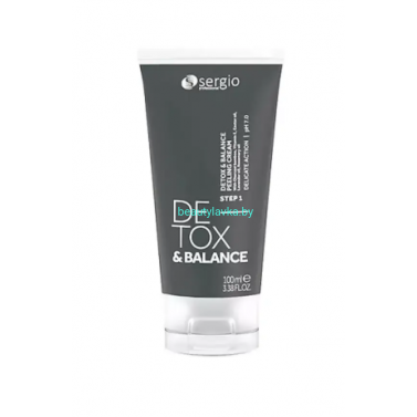 КРЕМ- CКРАБ (ПИЛИНГ) ДЛЯ КОЖИ ГОЛОВЫ ОЧИЩАЮЩИЙ  И ВОССТАНАВЛИВАЮЩИЙ  DETOX & BALANCE sergio professional  100  мл
