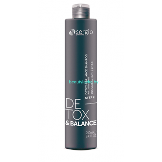 ШАМПУНЬ ОЧИЩАЮЩИЙ  И ВОССТАНАВЛИВАЮЩИЙ  DETOX & BALANCE sergio professional 250 мл