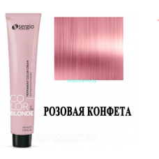 ПЕРМАНЕНТНЫЙ КРАСИТЕЛЬ ДЛЯ ВОЛОС COLOR&BLONDE PASTEL&METALLIC  корректор Розовая конфета sergio professional 100 мл
