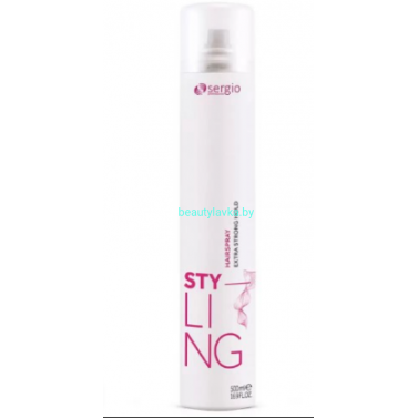 Финишный лак экстрасильной фиксации STYLING sergio professional 500 мл.