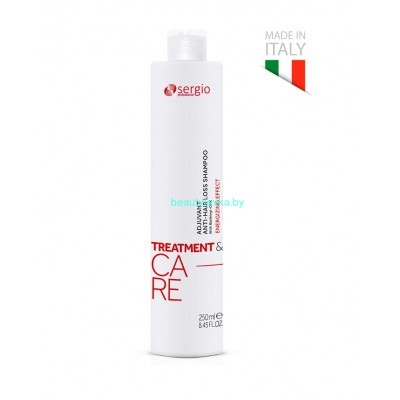 ШАМПУНЬ СТИМУЛИРУЮЩИЙ ОТ ВЫПАДЕНИЯ С ВОССТАНАВЛИВАЮЩИМ КОМПЛЕКСОМ  TREATMENT&CARE sergio professional 250 мл.