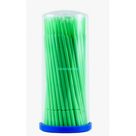 Микрощеточки безворсовые, 1мм, зеленые (S), 100шт