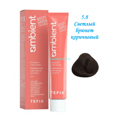 Краска Tefia Ambient 5.8 светлый брюнет коричневый 60 мл 