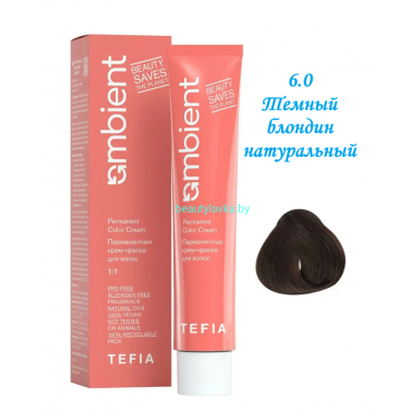 Краска Tefia Ambient 6.0 темный блондин натуральный 60 мл 