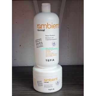 Набор для поврежденных Tefia Ambient Revival маска 500 мл + шампунь Ambient 1000 мл