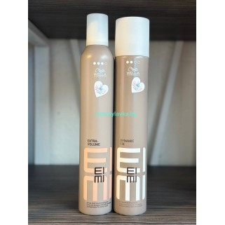 Набор Wella Professionals Пенка для укладки волос Eimi Extra Volume сильной фиксации (500мл) + Спрей для укладки волос Eimi Dynamic Fix (500мл)