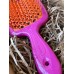 Щетка для волос розовая с оранжевыми зубчиками Janeke Superbrush