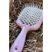 Щетка для волос нежно-розовая с белыми зубчиками Janeke Superbrush Pink