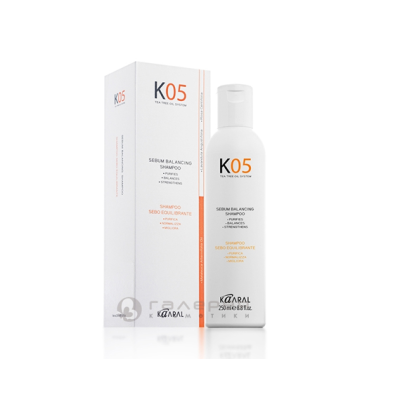 Шампунь для восстановления баланса секреции сальных желез Kaaral К05 HAIR CARE Sebum-Balancing Shampoo, 250ml